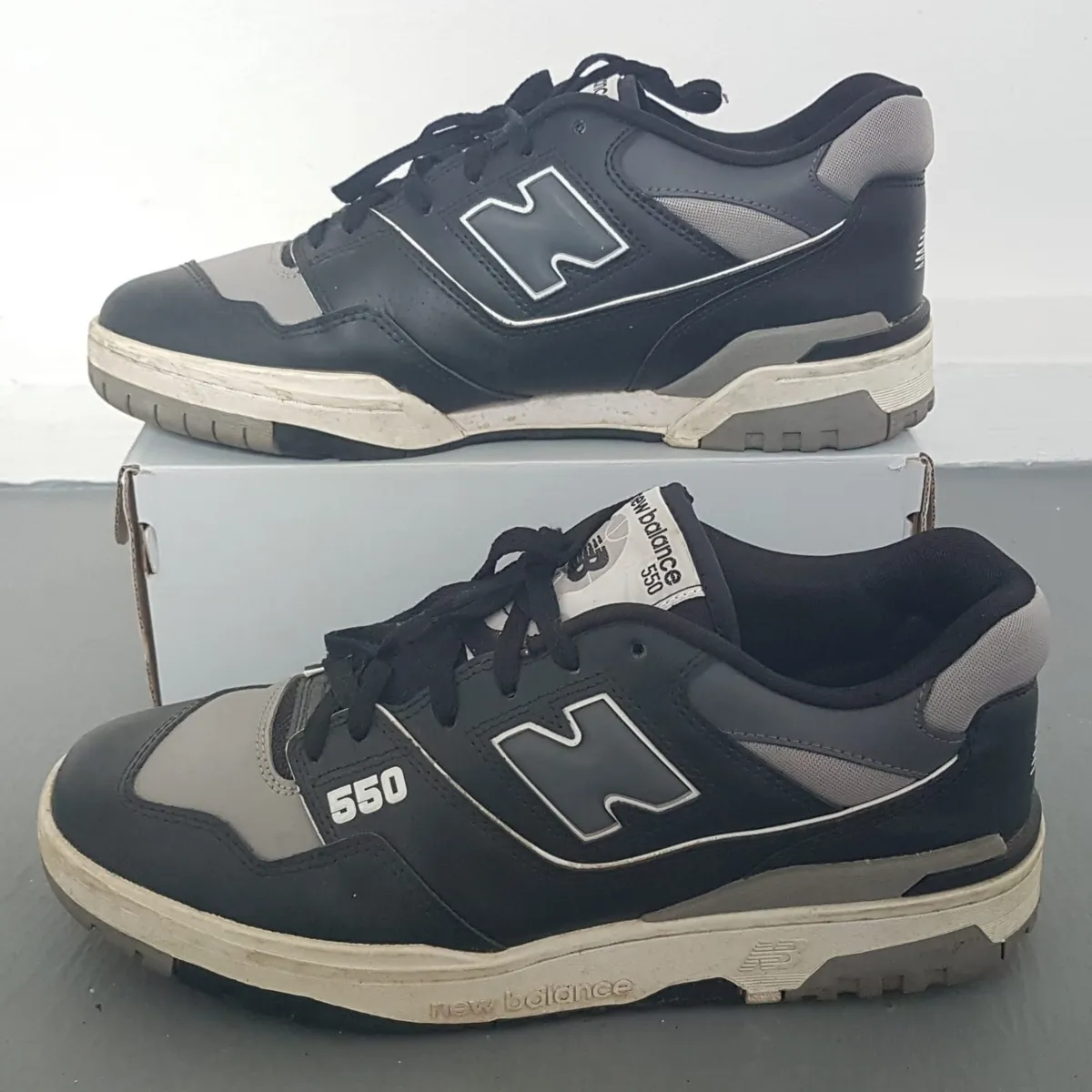 New Balance Retro New Balance 550 Shadow Sneakers, Cool Black, Marble & Grey Colorway, US 10, UK 9.5, EUR 44, CM 28, Cosmopolitan, Vintage NB Basketball Shoes, Timeless Appeal, Urban Style, Sophistication, Streetwise, Everyday Fashion - Photo 5