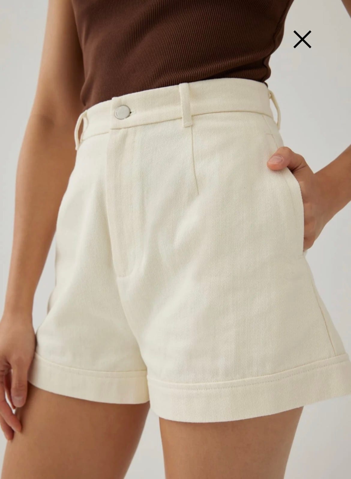 Love, Bonito Love Bonito Rowanne Denim Tailored Cuff Shorts - Photo 3