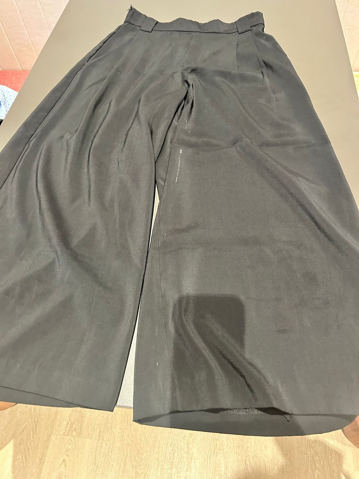 Wide-Leg Black Trousers