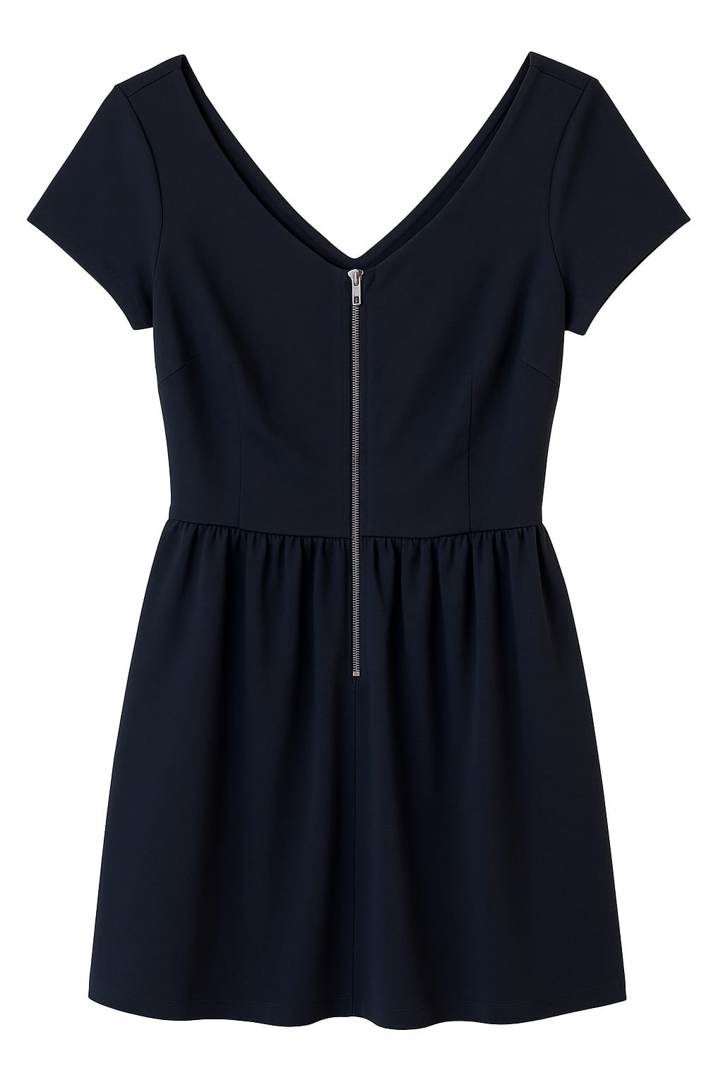 ZARA Black Dress With Front Zip (M)