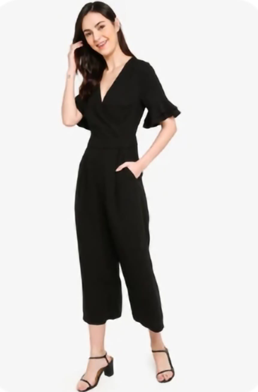 Chic Black Wrap Jumpsuit