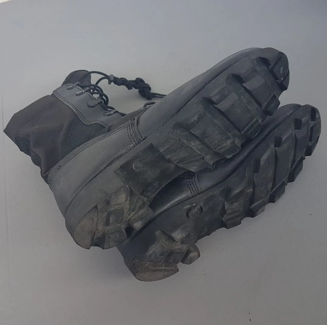 WP Original WP Boots, Black Leather Boots, US 8, UK 7, EU 41, Vintage Tactical Boots, High Top Safety Shoes, Waterproof, Cosmopolitan, Retro Heavy-Duty Boots, Sophistication, High Performance, Foot Protection, All Terrains, Hiking, Trekking, Adventures - Photo 4