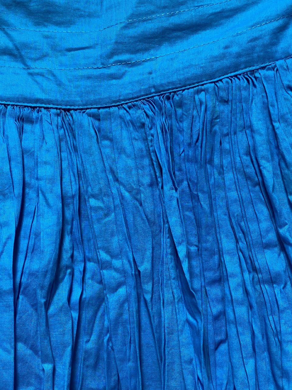 Zara ZARA TRF/Trafaluc Turquoise Blue Pleated Mini Skirt (EUR 38 / US 6) - Photo 3