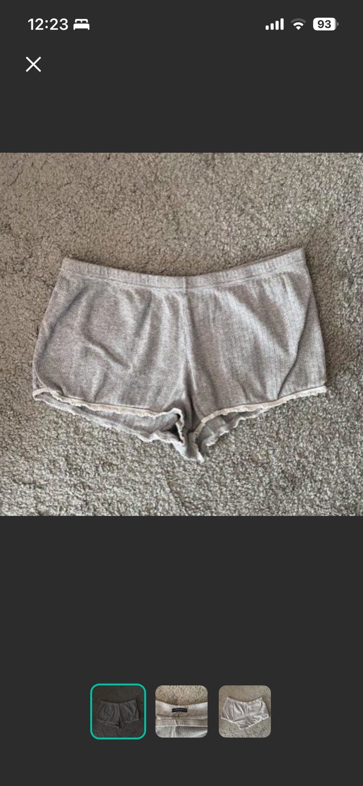 Brandy Melville Grey Ruffle Shorts 🌿