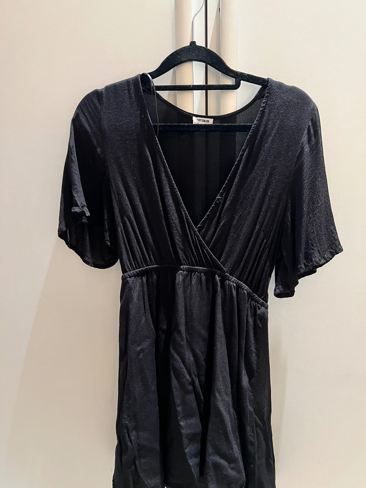 Chic Black Wrap Mini Dress (Cotton On)