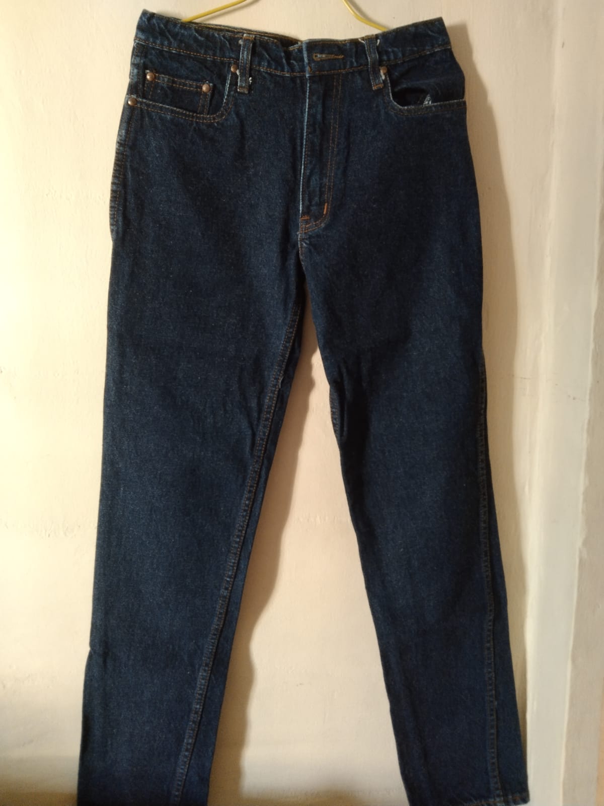 Classic Blue Straight-Leg Denim Jeans