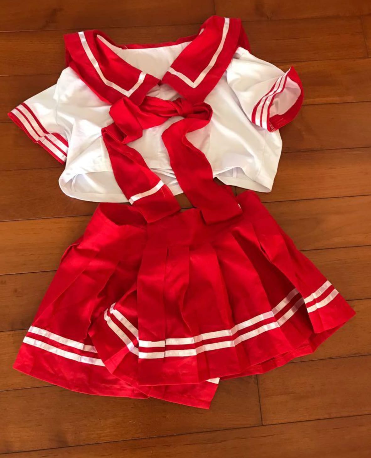 Red Sailor Style Cosplay Uniform