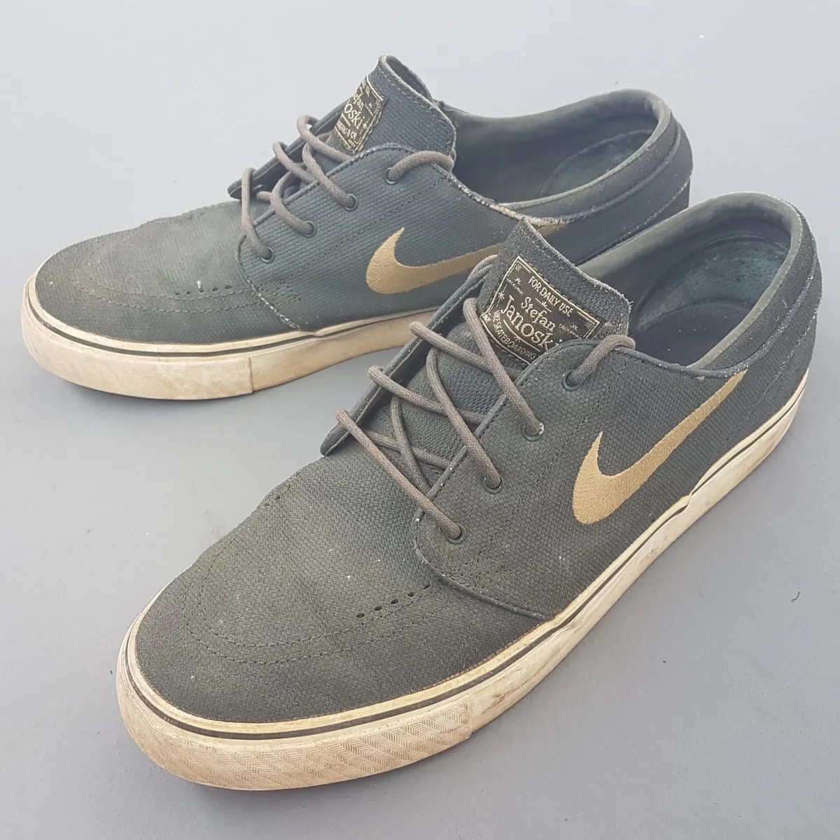 Nike Nike SB Stefan Janoski Sequoia, Filbert-White Sneakers, US 12, UK 11, EUR 46, CM 30, Canvas Shoes, Filbert Accents on Swoosh, Tongue Tab, Zoom Air Cushioning, Nike Skateboarding & Co., Pop Culture, Skate, Surf, Stunt, Streetwise, Everyday Shoes - Photo 4