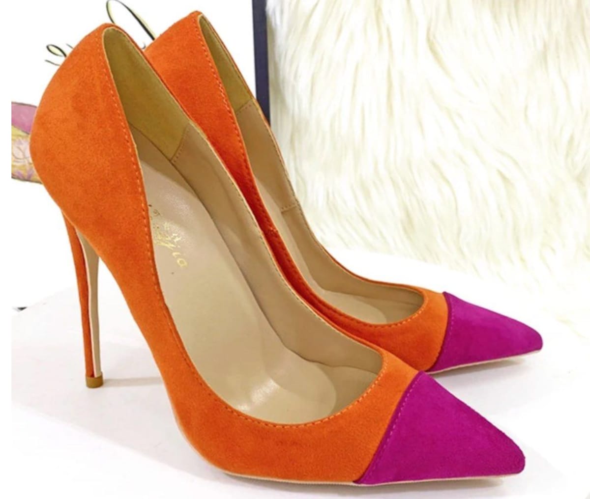 Fierce Orange and Pink Stilettos