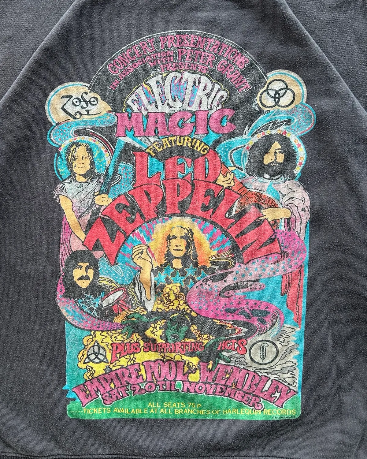 Led Zeppelin Retro Led Zeppelin Graphic Sweatshirt - Photo 4
