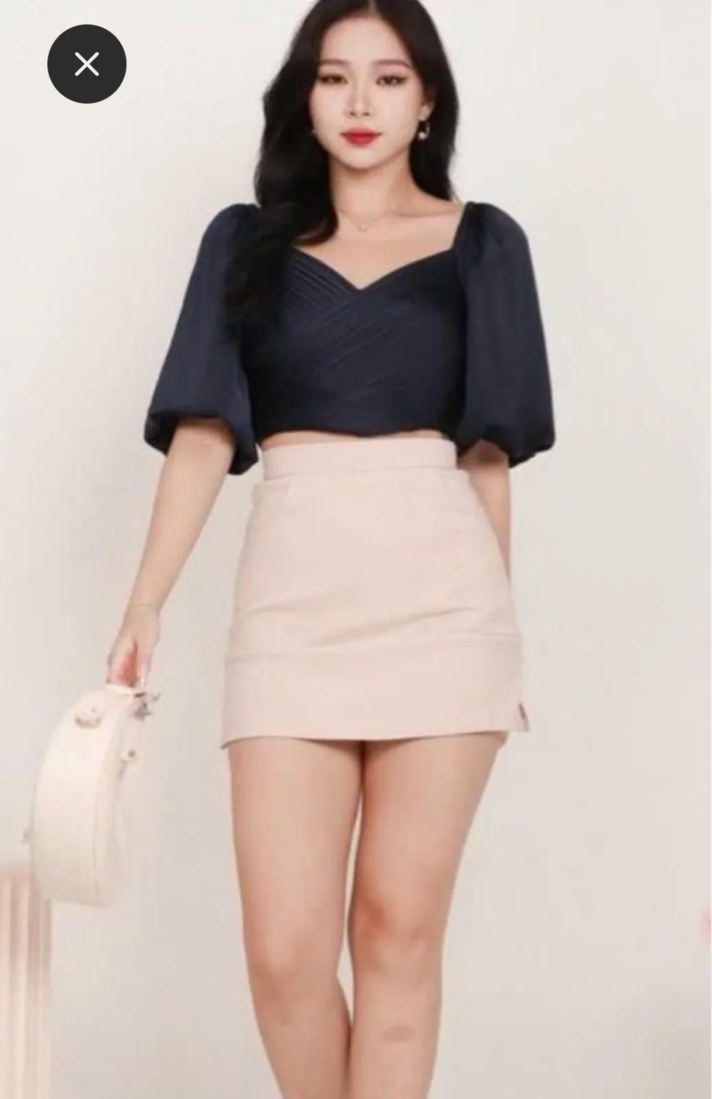 The Style Soiree The Style Soiree Puff Sleeve Crop Top
