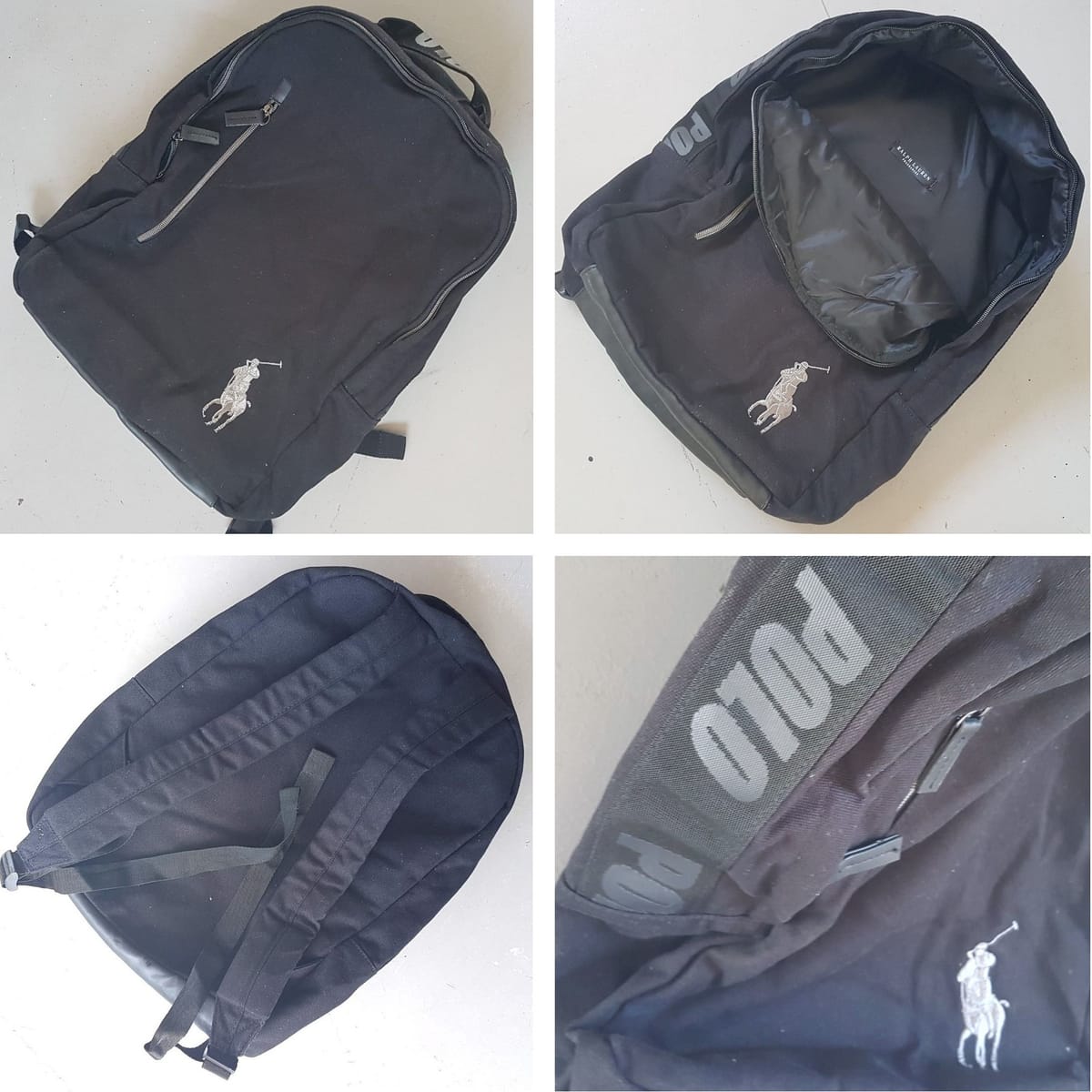 Original Ralph Lauren Backpack, Polo by Ralph Lauren from USA, Cool Rucksack, Cosmopolitan, Luxury Lifestyle, Ralph Lauren Fragrances, Black Haversack, Grey Ralph Lauren Polo Logo, Travel Pack, Urban Style, Timeless Appeal, Sophistication, Pop Culture