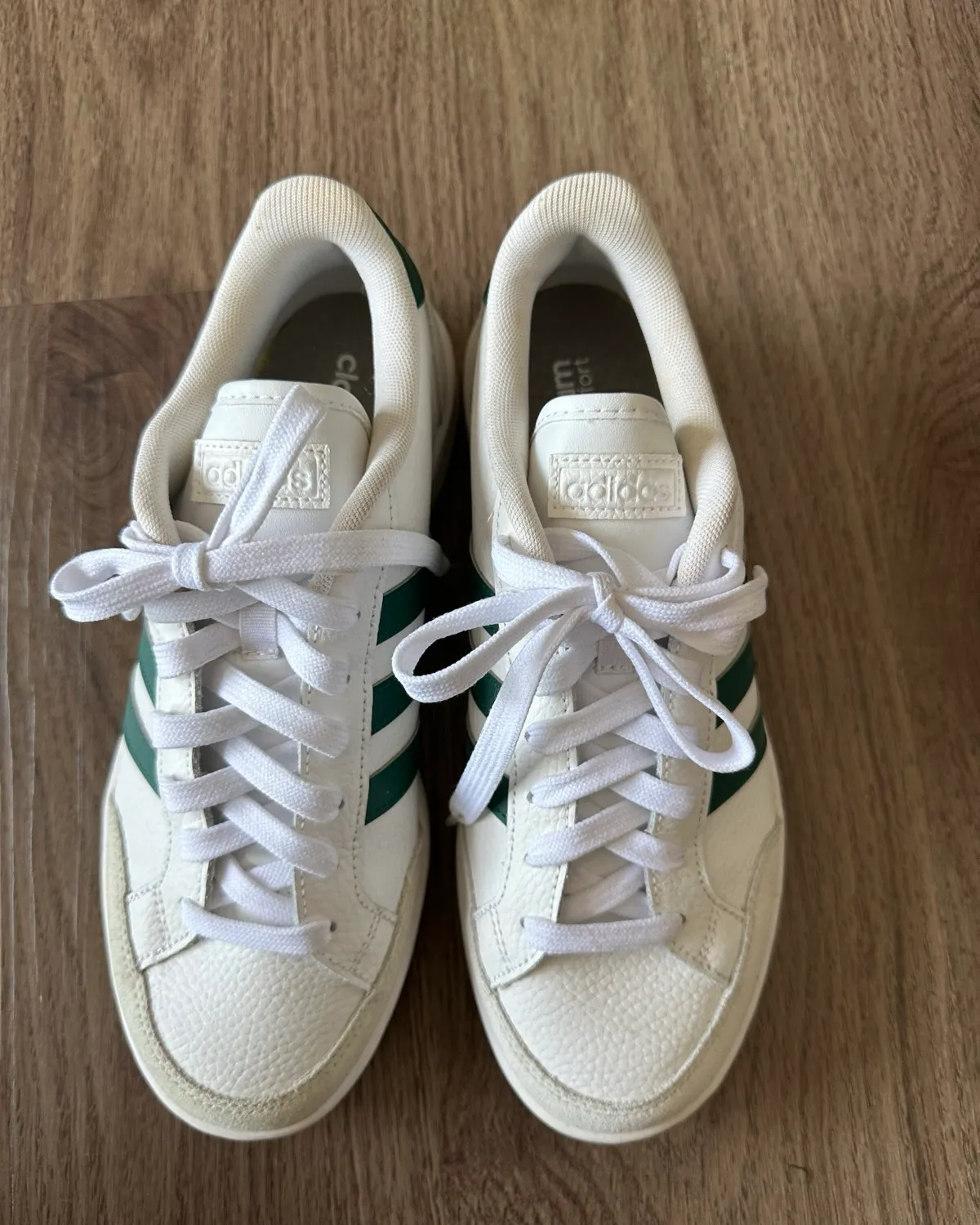 Adidas Classic Adidas White & Green Sneakers - Photo 2