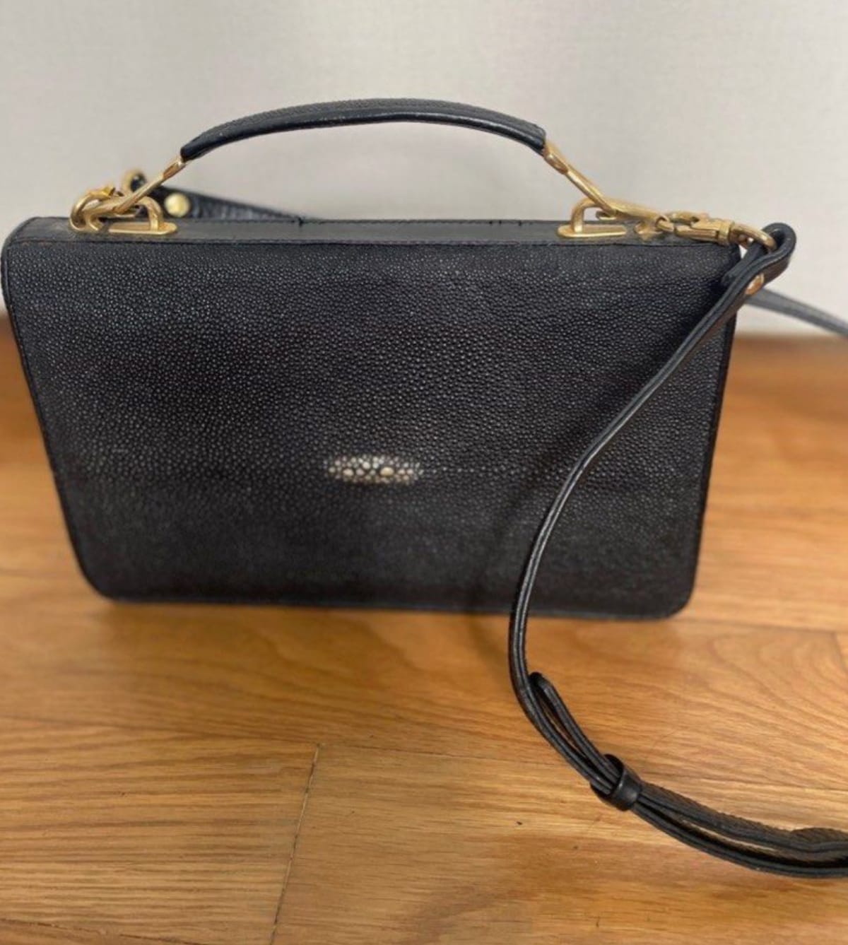 Real leather bag cross body or hand carry