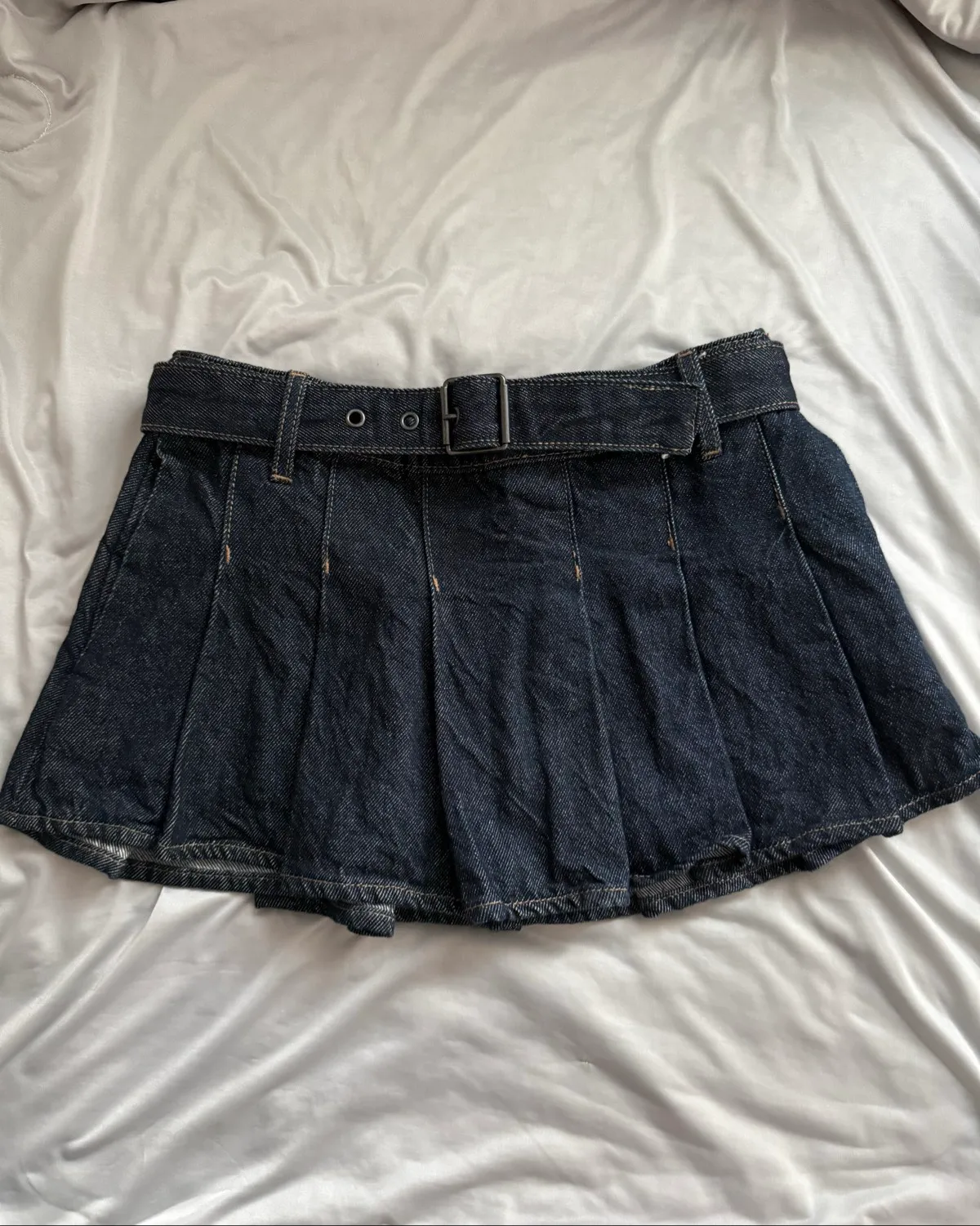 Y2K Denim Mini Skirt with Belt Cotton On