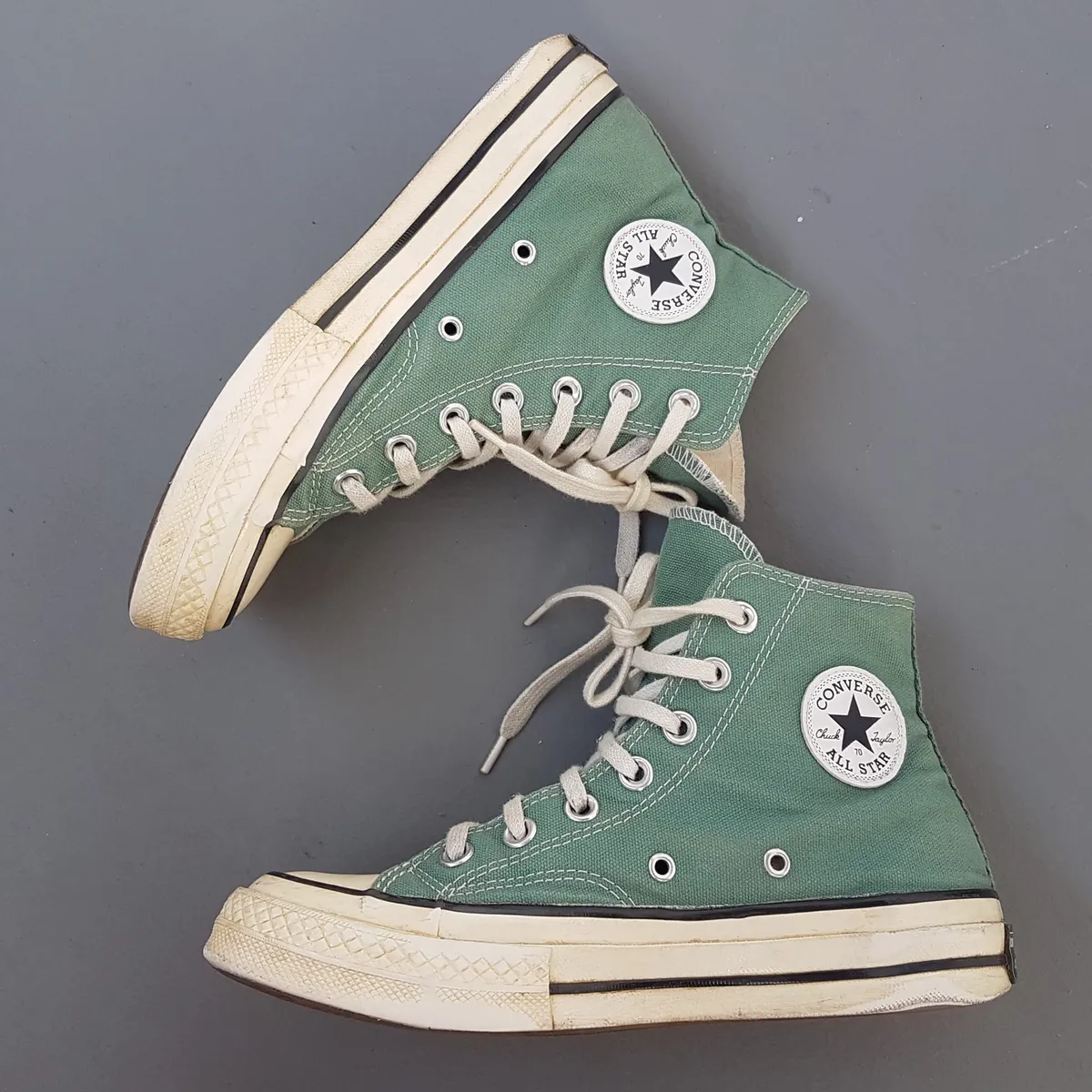 Converse Original Converse Chuck Taylor High Top Sneakers, Chuck Hi Admiral Elm Model, US 6, UK 4, EUR 36.5, CM 23, Retro Canvas Shoes, Green Colorway, Cushioned Insole, Timeless Appeal, Urban Style, Cosmopolitan, Pop Culture, Roadster, Cult Street Fashion - Photo 10