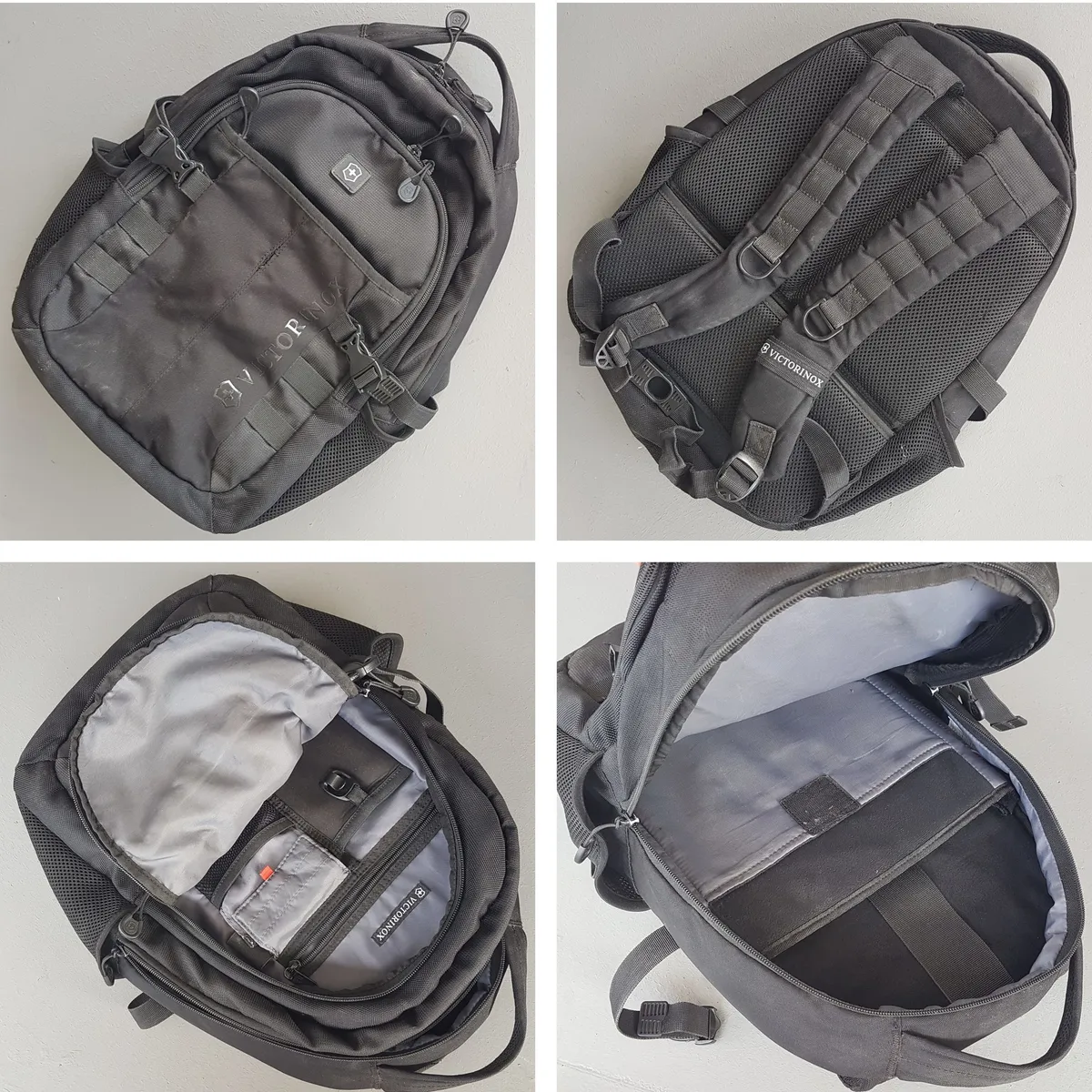 Original Victorinox SWISS Army VX Sport EVO Compact Backpack, RETAIL $204, Black Haversack, Cool SWISS Cross Rucksack, Laptop bag, Padded Strap, Supportive Back Panel, Travel Pack, Cosmopolitan, Innovative Design, Sophistication, Streetwise, Everyday Bag
