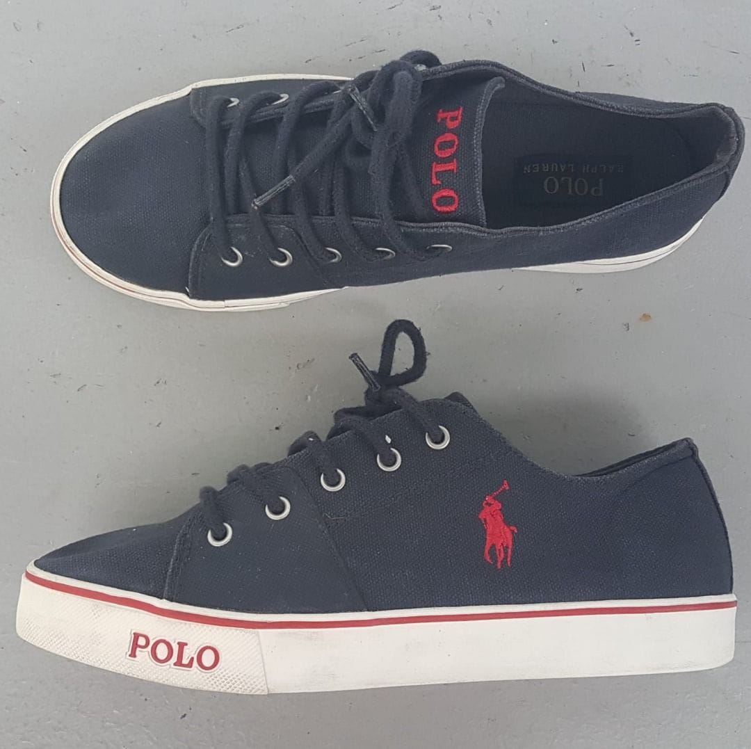 POLO by Ralph Lauren Designer Shoes, US 5.5, UK 5, EU 38, CM 24.5, Cool BLUE Sneakers, Cosmopolitan, Work or Play, Casual Canvas Footwear, Sophistication, Timeless Appeal, Effortless Style, Pop Culture, Gen Z, Geek, Cult Street Fashion - Photo 2