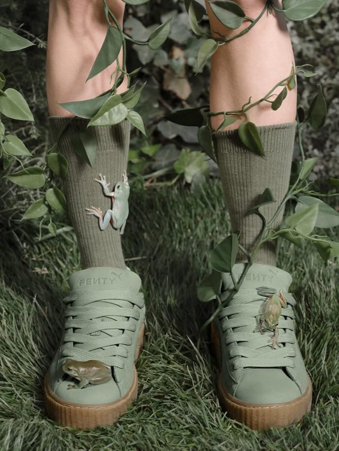 Puma FENTY x PUMA Creeper Phatty Earth Tone Green Fog-Gold Gum (UK 5 / EUR 38 / US 6) - Photo 2