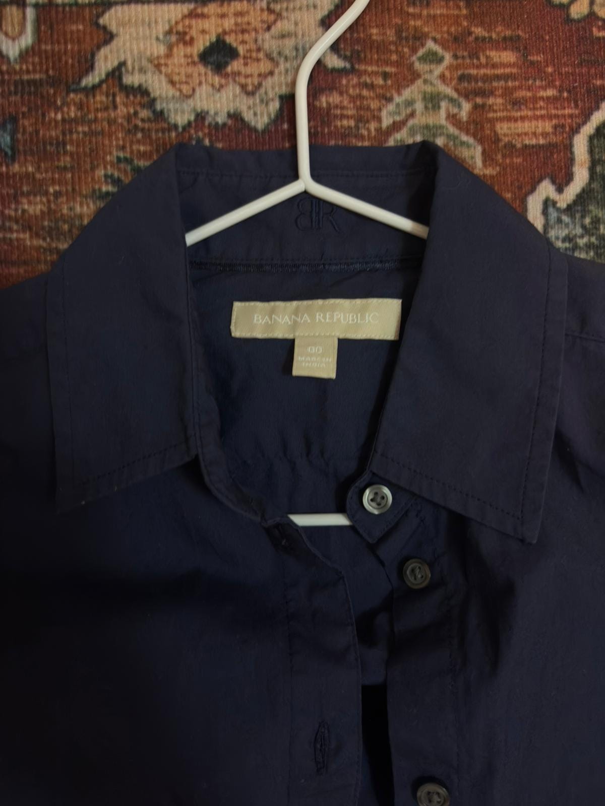 Banana Republic Navy tie up shirt - Photo 2