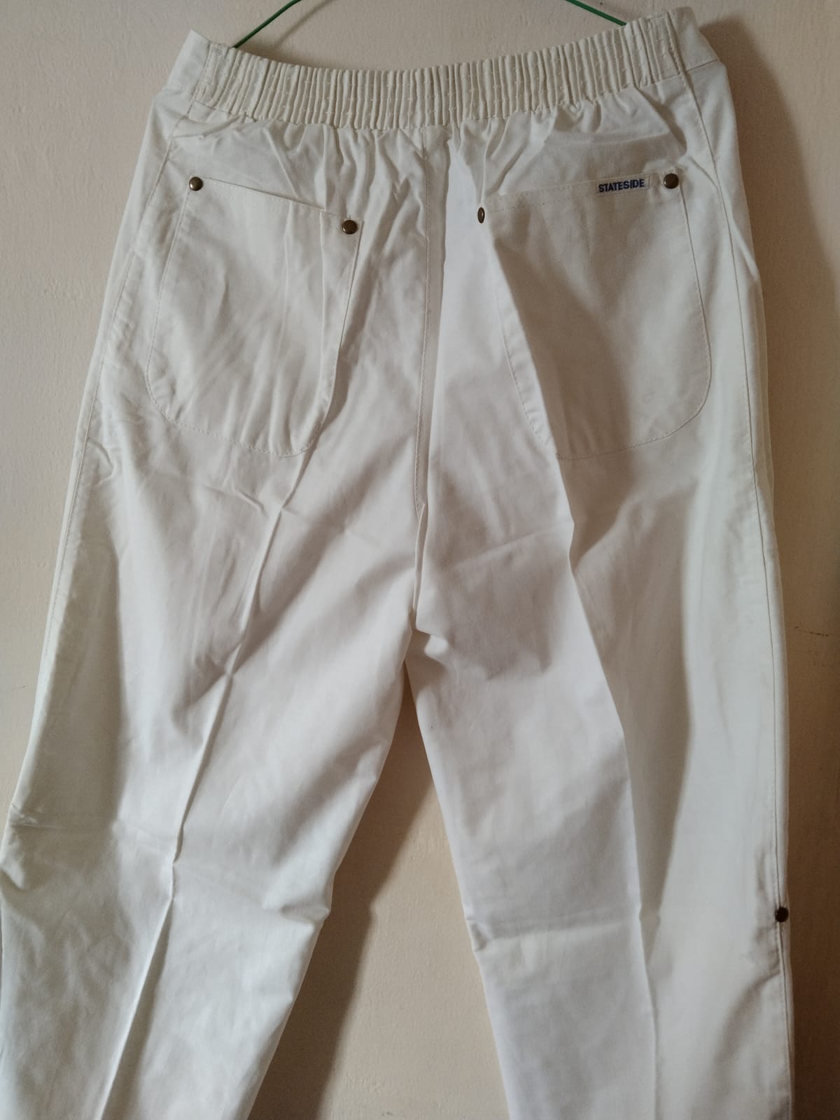 Stateside White Elastic-Waist Casual Pants