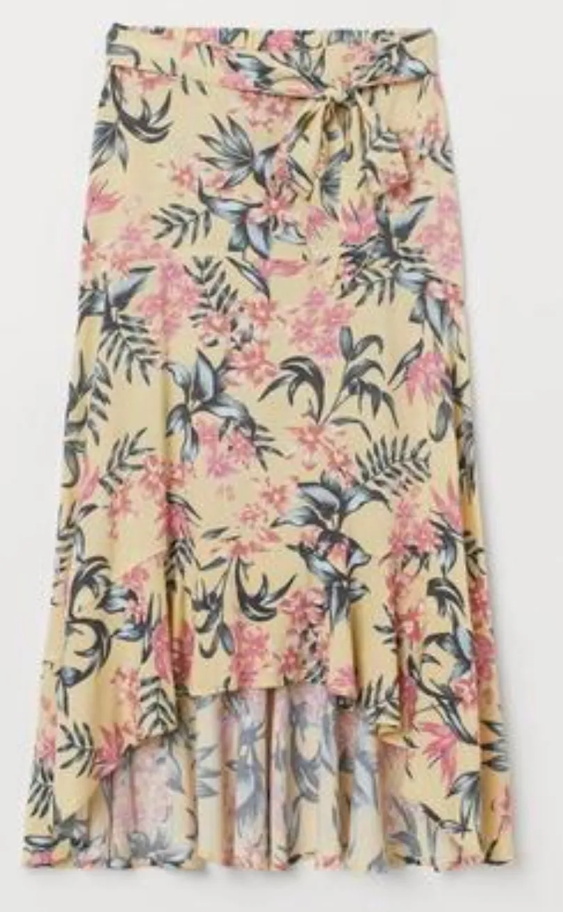 H&M H&M Floral Print Midi Skirt