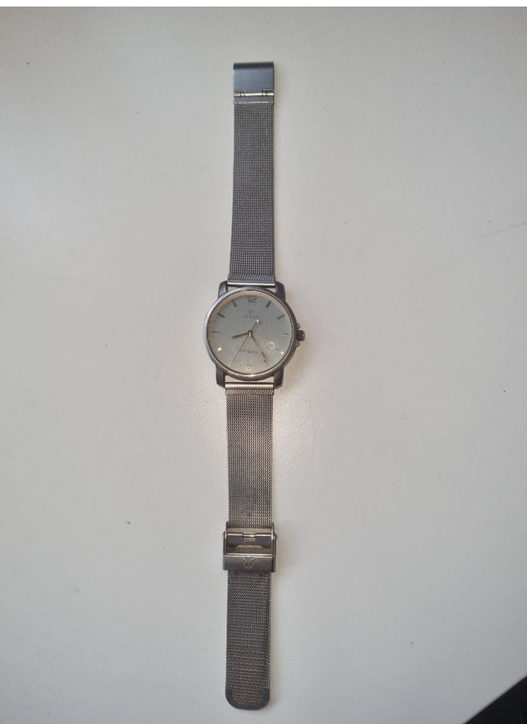 Titan Vintage Silver Mesh Watch ✨