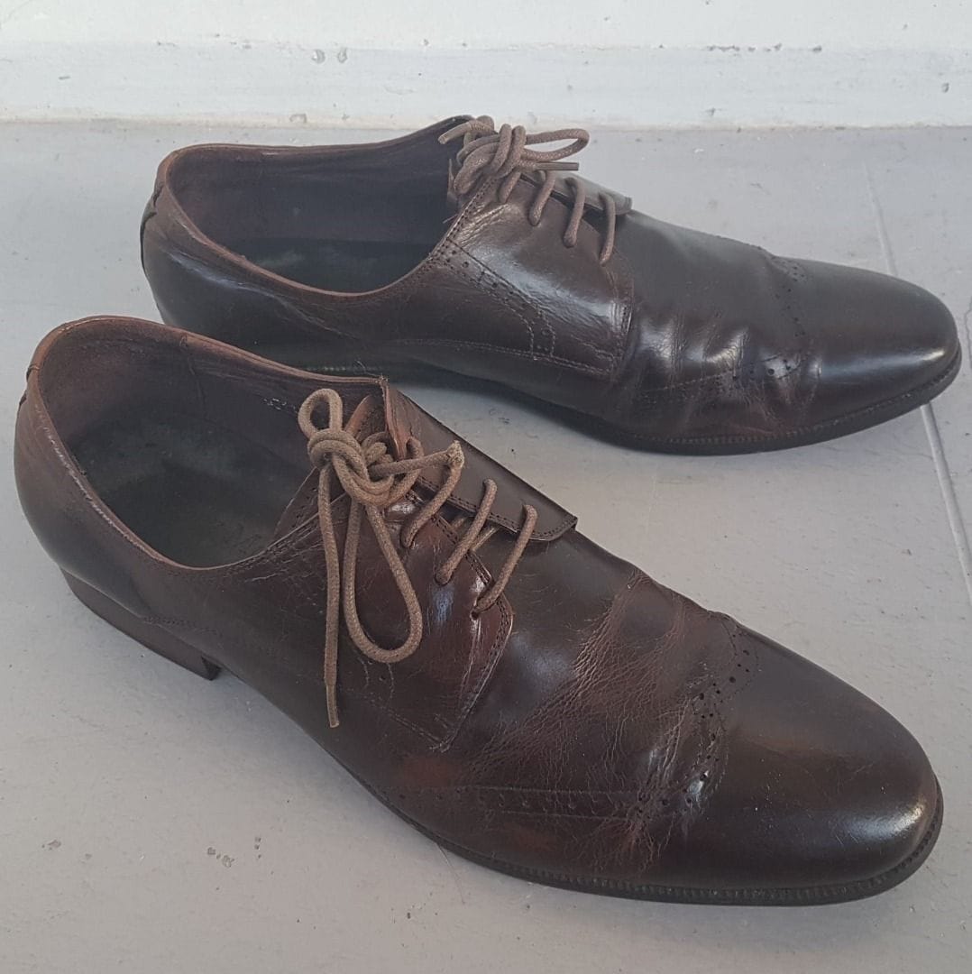 Sanz Moda Brown Wingtip Leather Shoes EU 44 - Classic Vibes