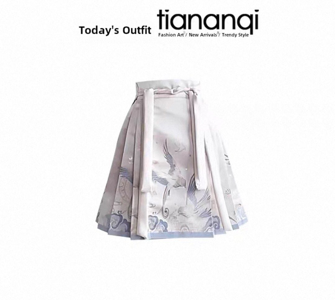 New Summer Mambo Style Buttoned Tassel Short-Sleeved Top Paired with a Skirt, New Chinese-Style National Fashion Set - Photo 3