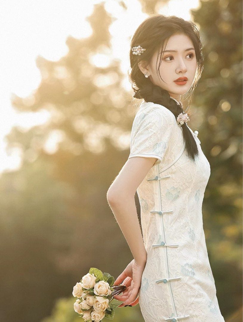 Improved Cheongsam Dress, Suitable for Everyday Wear, for Petite Individuals - Photo 5