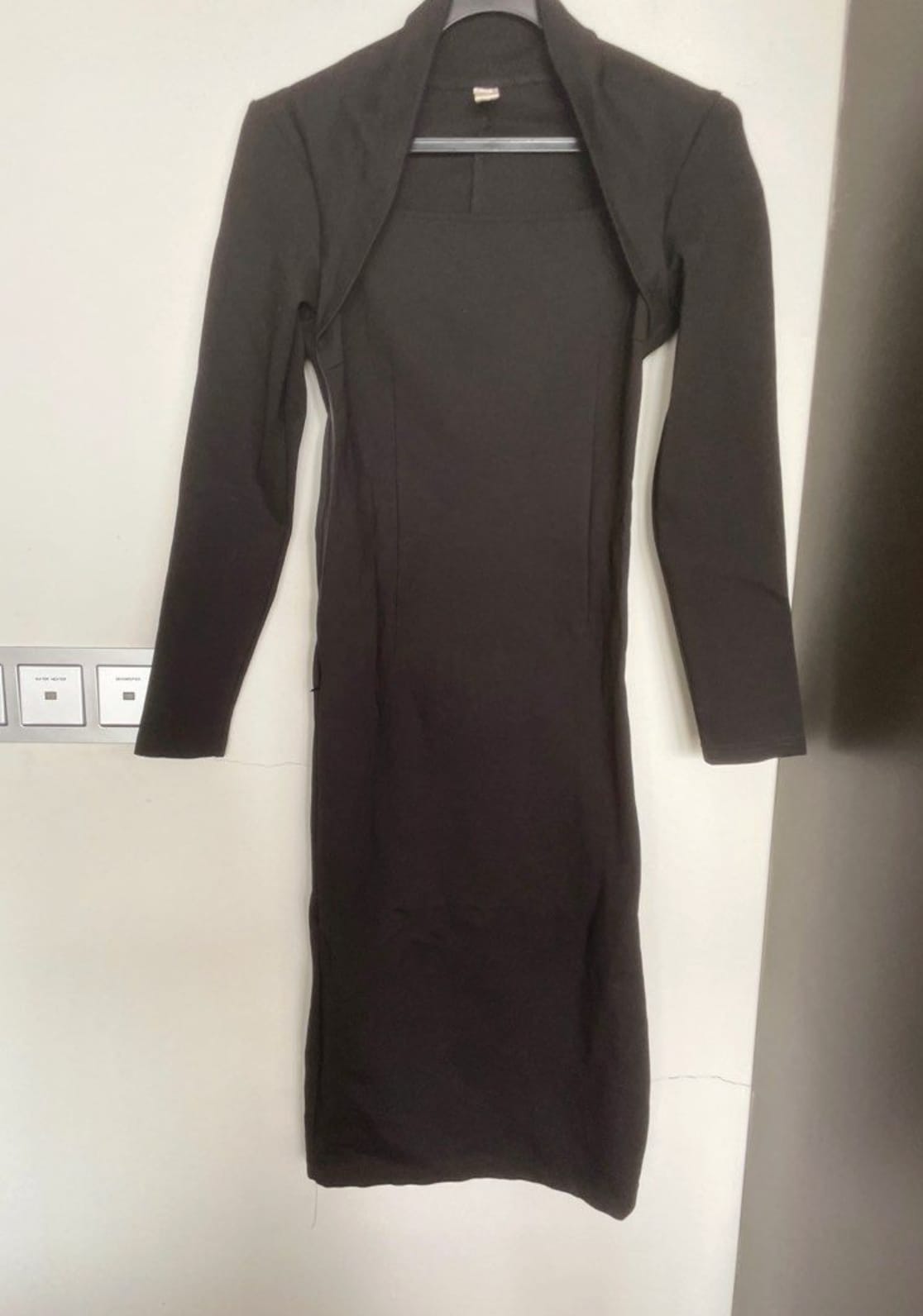 Chic Black Long Sleeve Bodycon Dress