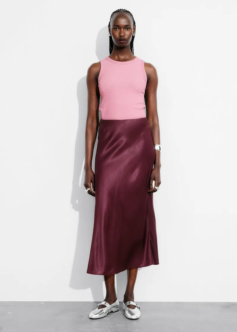 & Other Stories & Other Stories - Satin Midi Skirt - Photo 2