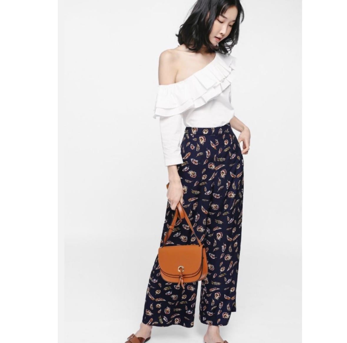 Love Bonito printed wide-leg pants, XS