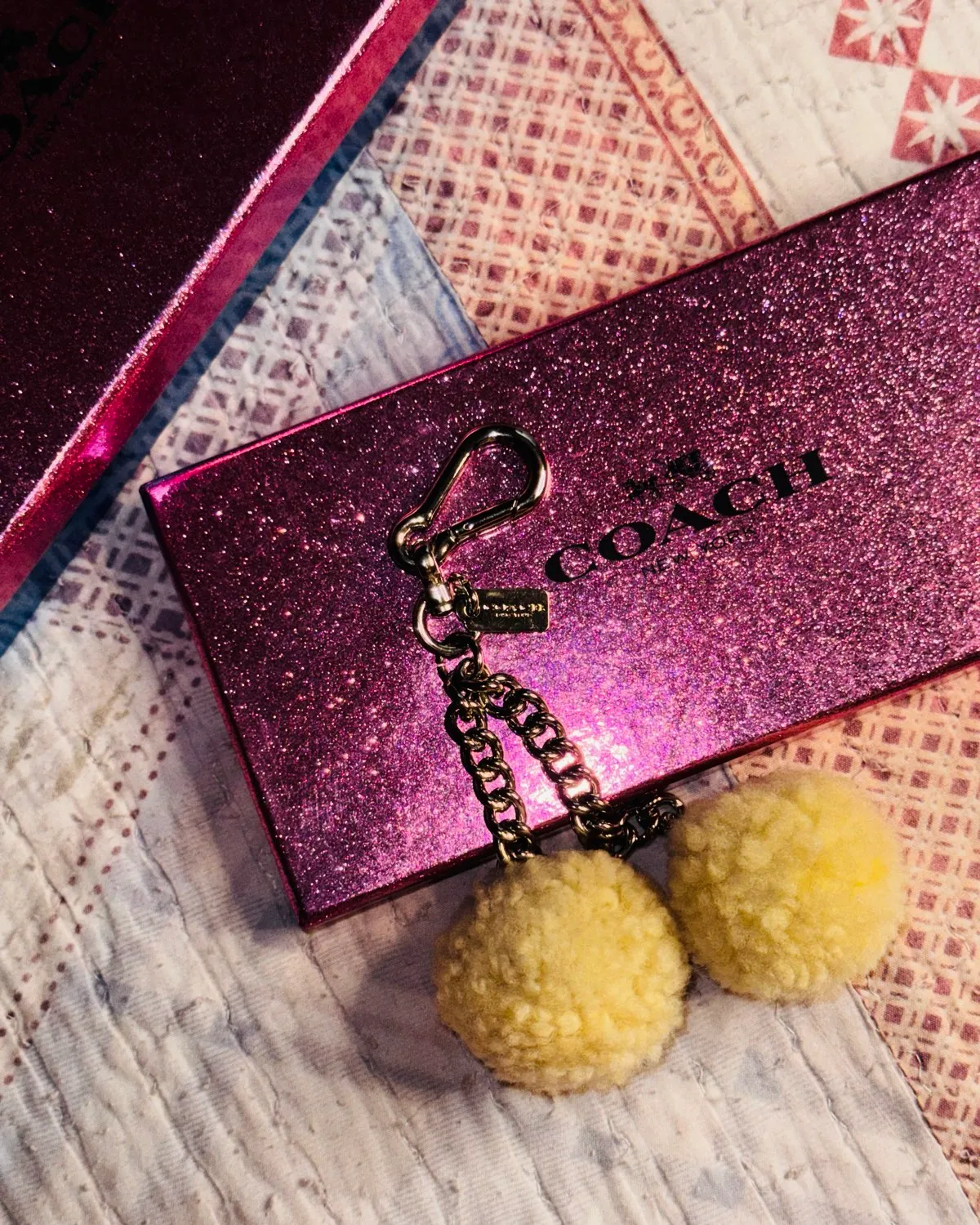 Coach Chic Coach Pom Pom Keychain - Photo 4