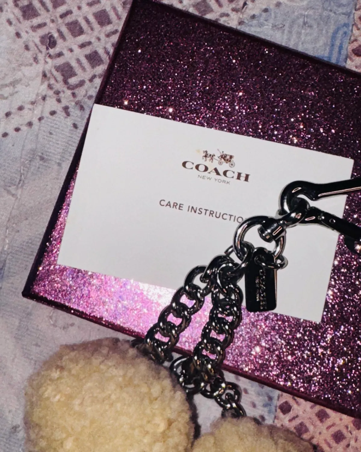 Coach Chic Coach Pom Pom Keychain - Photo 3