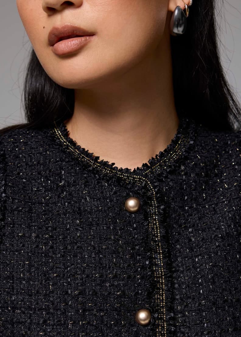 Love, Bonito Love Bonito Tweed Boxy Cropped Vest  - Photo 3