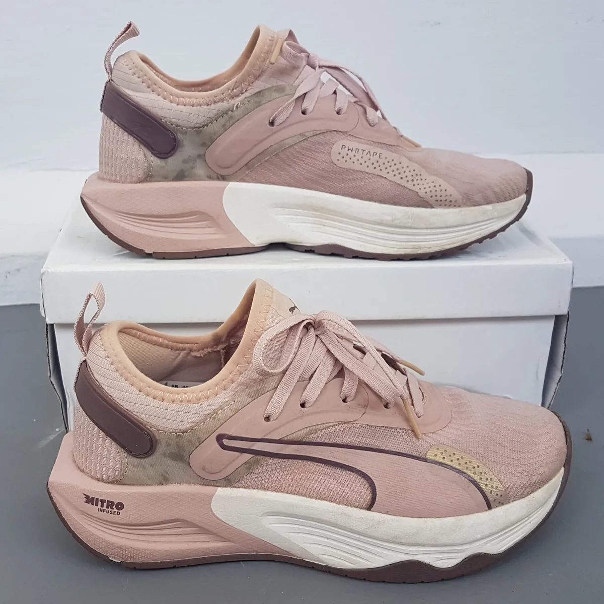 Puma Original PUMA Power XX Nitro Trainers, Designer Sneakers, US 6, UK 3.5, EUR 36, CM 22.5, Rose Quartz & Dusty Plum Model, Running Shoes, Cosmopolitan, Timeless Appeal, Urban Style, Sophistication, Streetwise, Pop Culture, Roadster, Cult Street Fashion - Photo 4