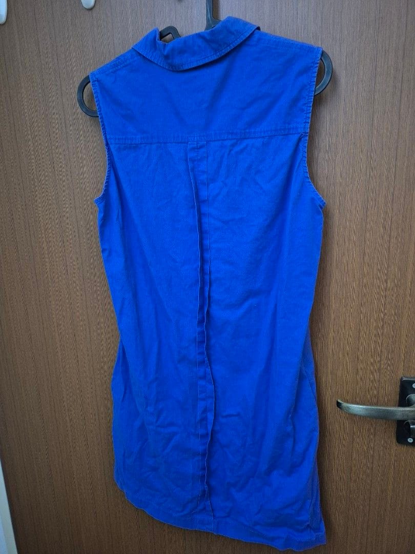 Mango Mango Sleeveless Blue Shirt Dress - XS - Photo 3