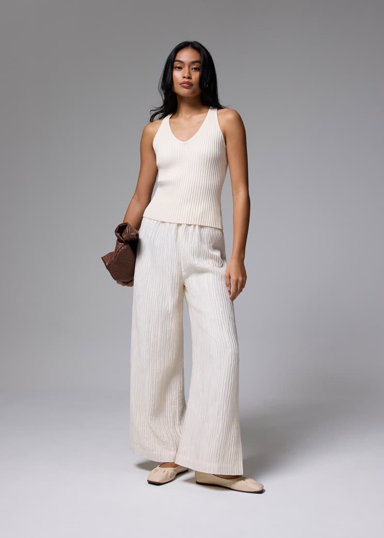 Love, Bonito BNWT Love Bonito Leggy Crinkled High Waist Wide Leg Pants - Photo 2