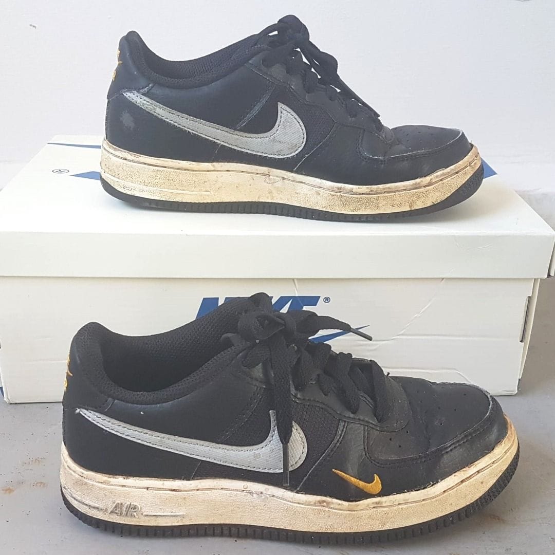 Nike Air Force 1 Low - Black & Gold Retro Vibes (US 4/UK 3.5)