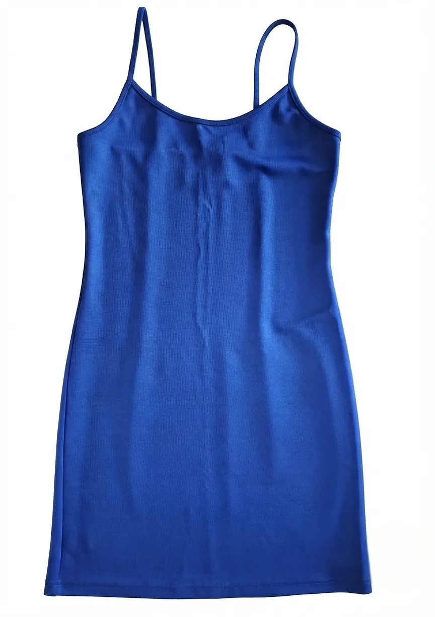 Moonriver Royal Blue Women Spaghetti Strap Mini Dress (Size S)