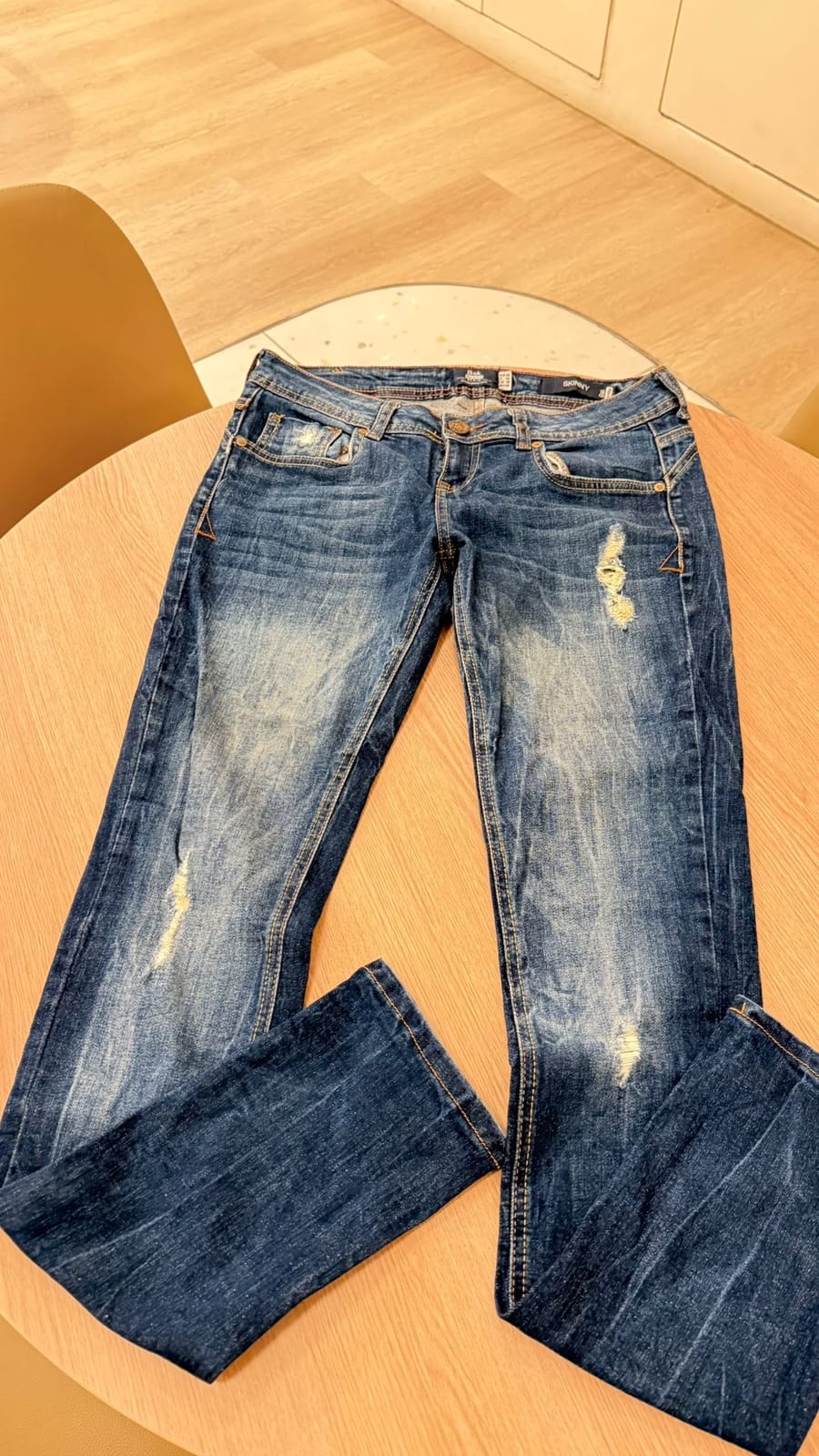 Distressed Denim Jeans