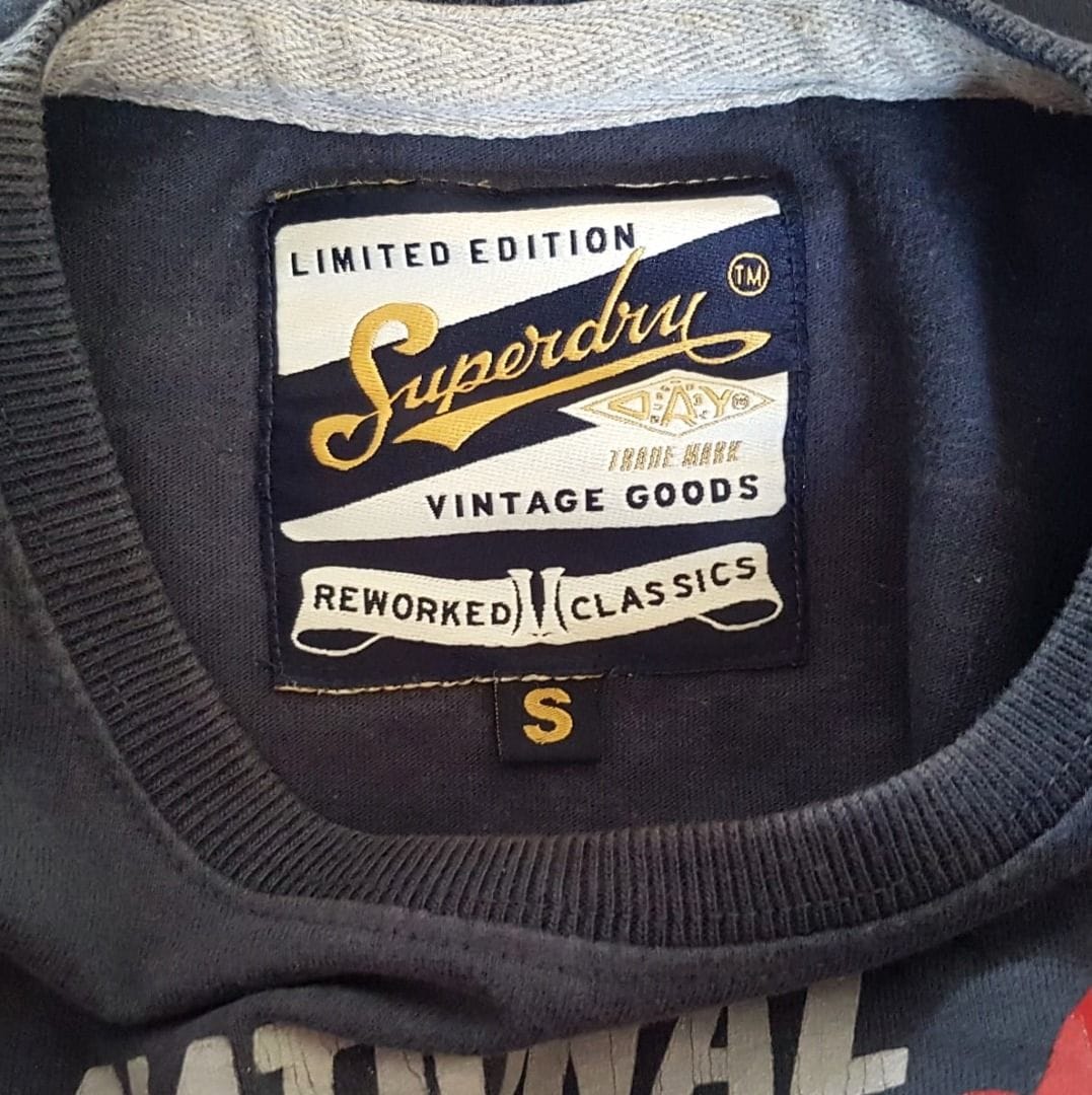 Superdry Retro SUPERDRY Designer T-Shirt, Limited Edition SUPERDRY, Vintage Goods, Reworked Classics, Cool Grey Tee, Original Superdry, LONDON, UK, Cosmopolitan, DRAGSTER Racing #1 Model, Number 72 at Back, Sophistication Streetwise, Pop Culture - Photo 7