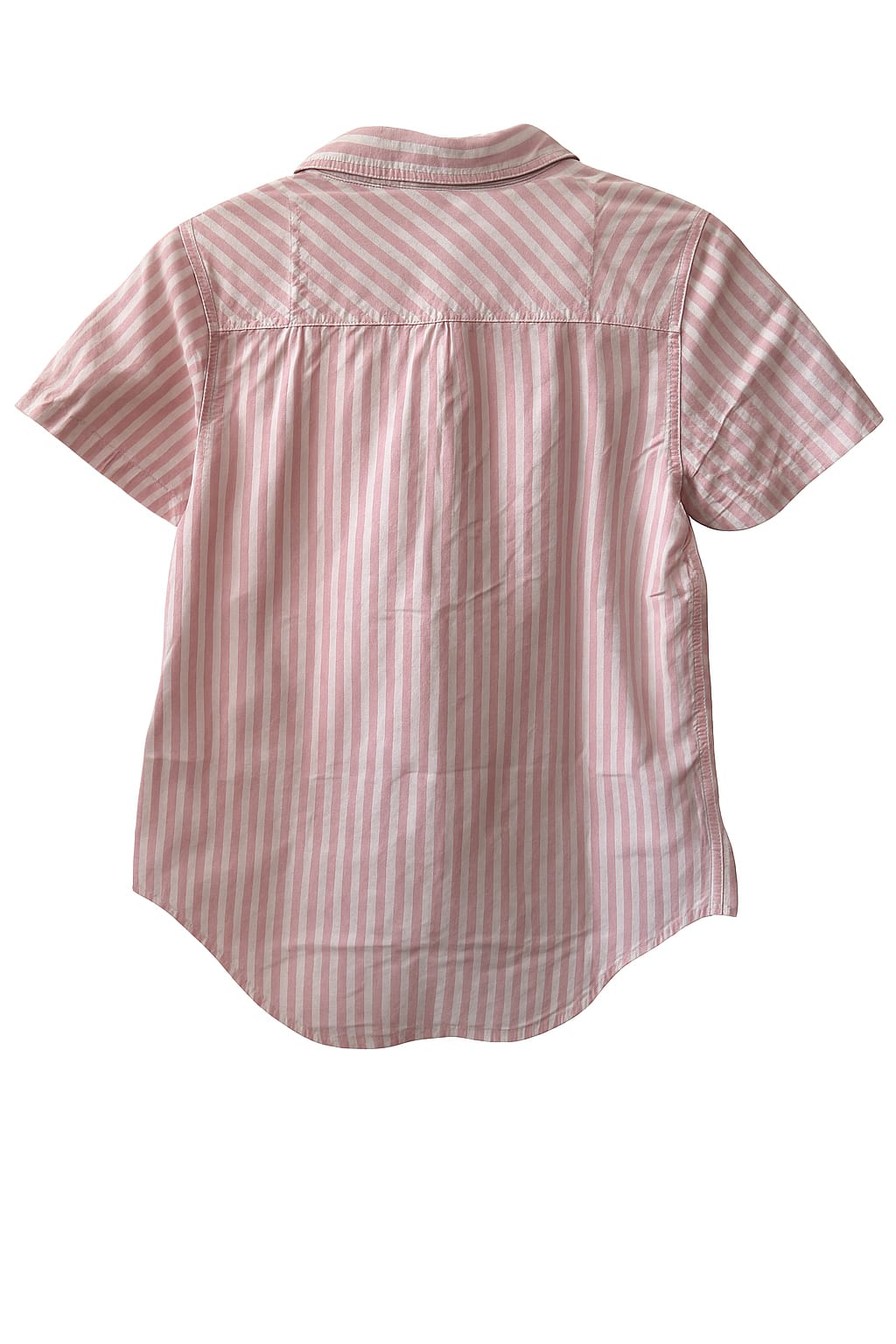 Factorie FACTORIE Pink And White Striped Oversized Collared Shirt (XS) - Photo 2