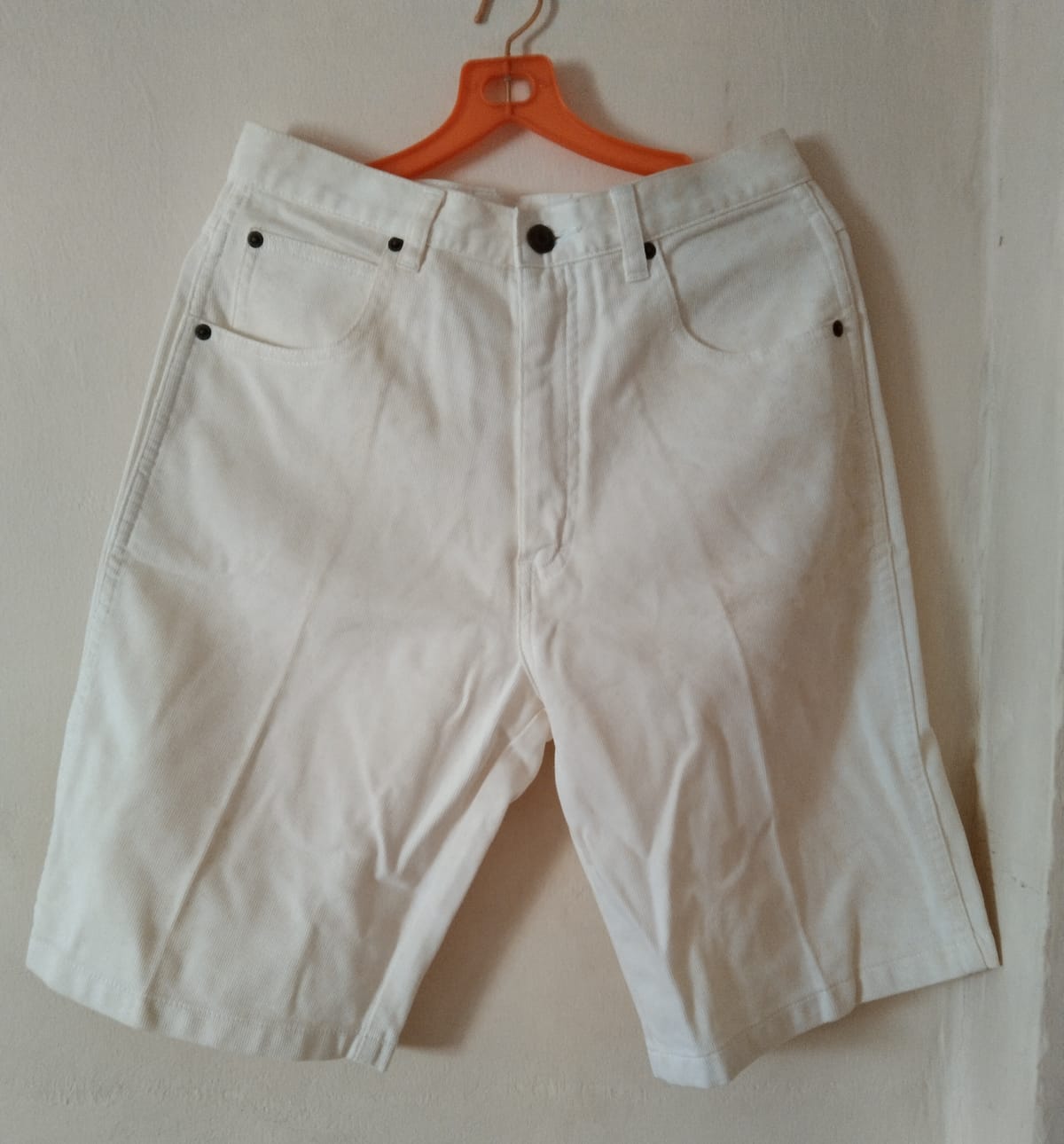 White Casual Bermuda Shorts