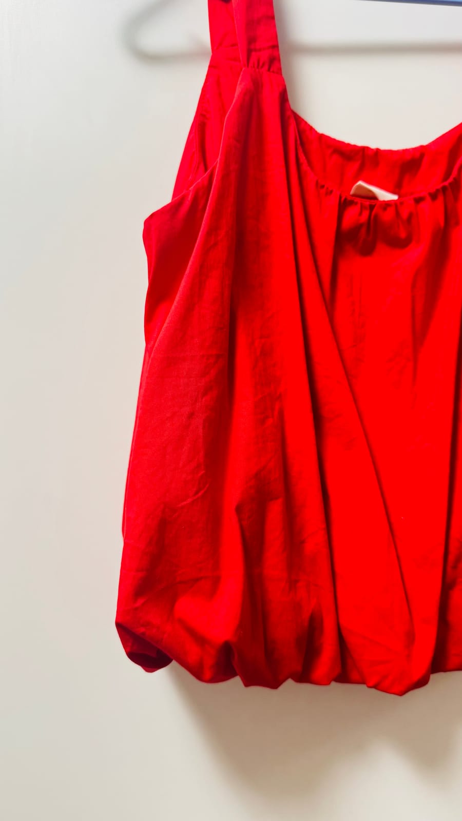 TRT TRT Comfy Red Bubble Sleeveless Top - Photo 3