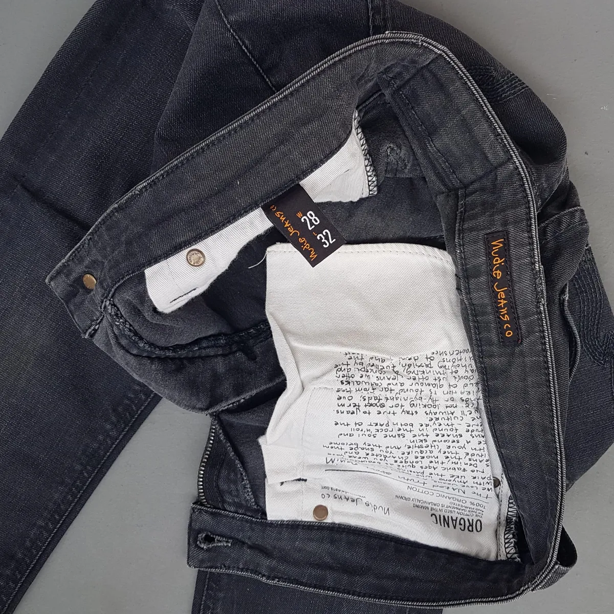 Nudies Original NUDIES Denim Jeans, Black Work Pants, Size 28, Cool Bottoms, Organic Model, made with Love, Straight Cut, Skinny, Urban Style, Elegant, Cosmopolitan, Stylish Trousers, Sophistication, Streetwise, Pop Culture, Timeless Appeal, Everyday Fashion - Photo 4