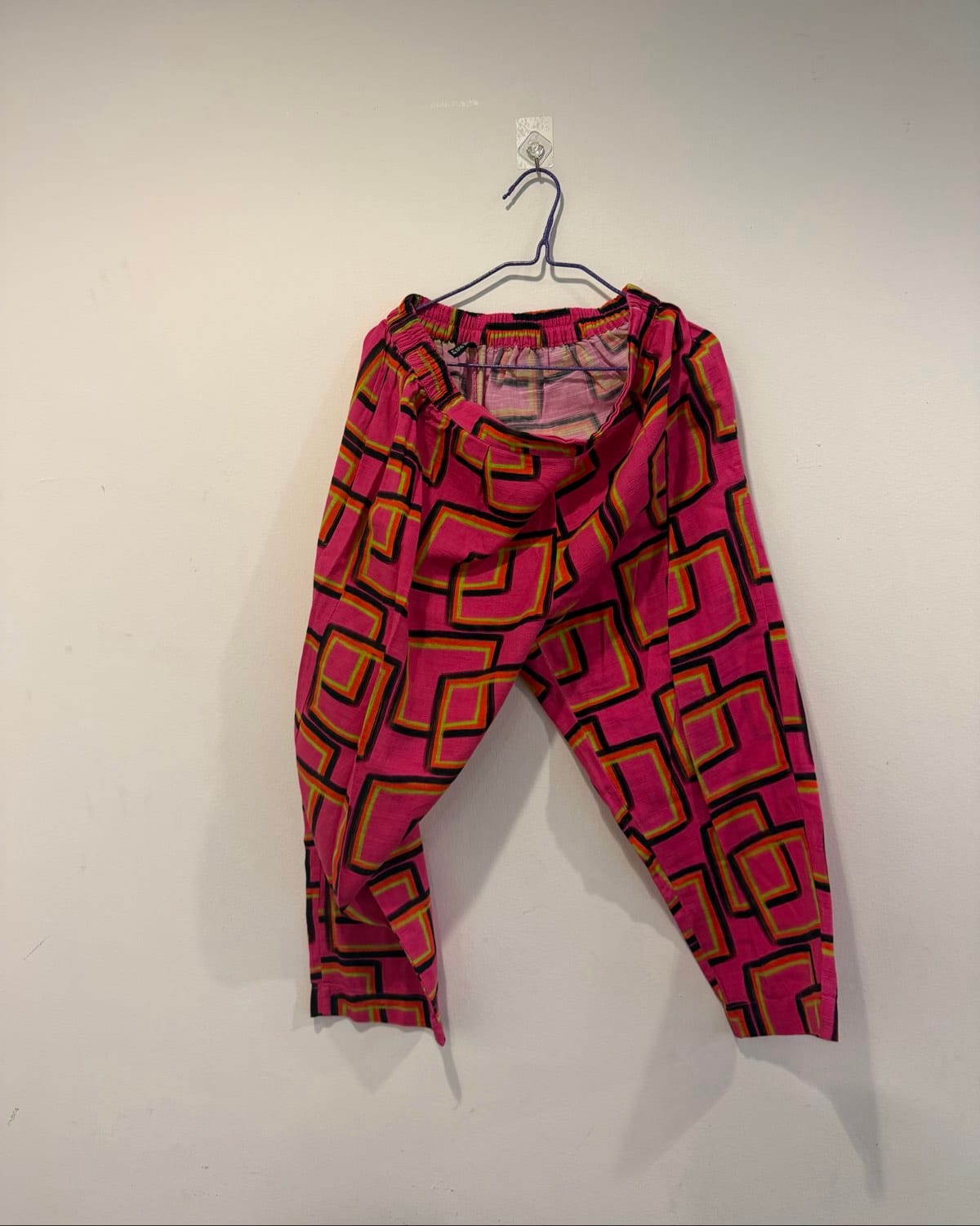 Bold Geometric Print Trousers