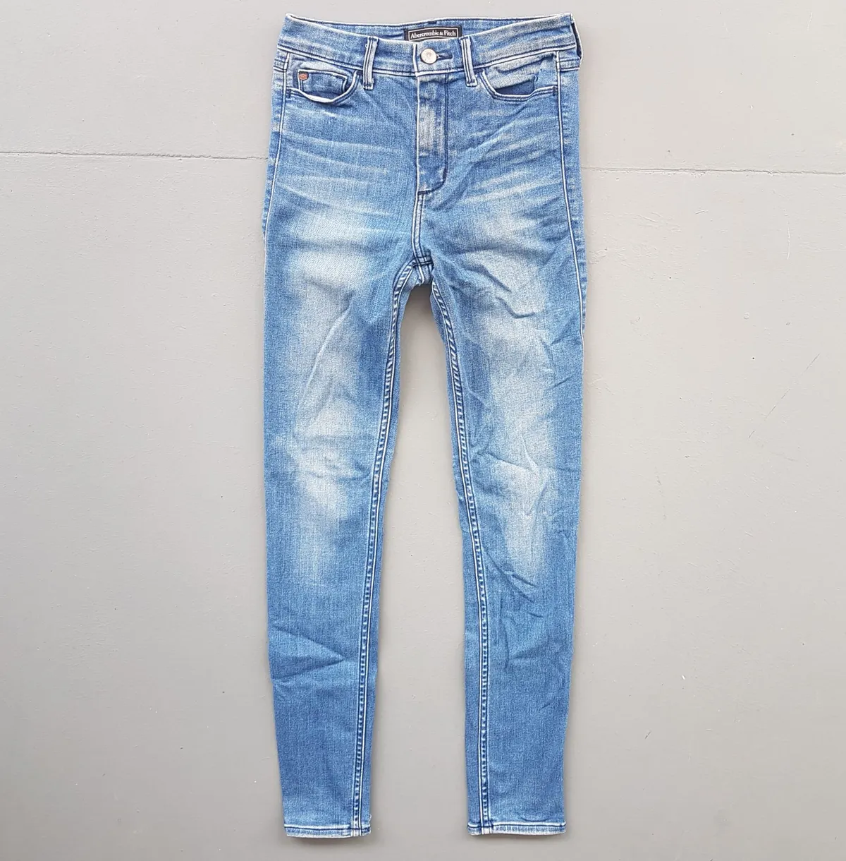Abercrombie Original Abercrombie & Fitch Denim Jeans, Signature Collection, W24, L29, High Rise Super Skinny Jeans, Cosmopolitan, Cool Stretchable Bottoms, AF Bootcut Model, Sophistication, Streetwise, Pop Culture, Hip Hop, Rock Star, Timeless Classic, Urban Style - Photo 9