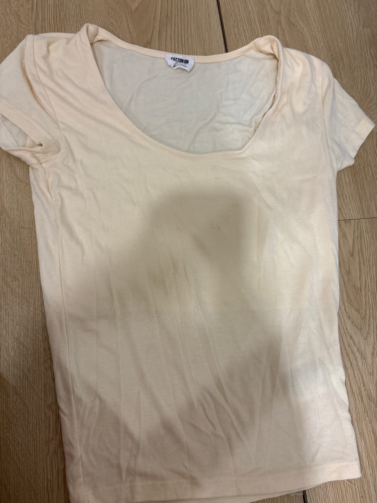 Basic Beige Cotton On Square Neck Tee